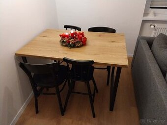 Stůl JYSK Aabenrra+2x židle IDOLF+2x židle AGAM