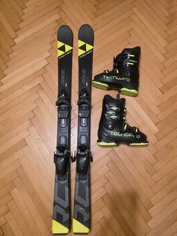 Lyže Fišer 120cm vč. lvázání a lyžáků EU36 230mm komplet