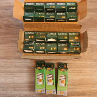 Ecolite kompaktní úsporná malá žárovka 11W 4100K E27 23 ks