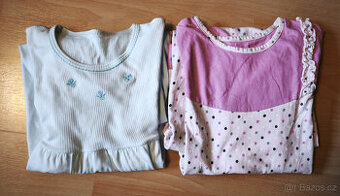 Dvě noční košile s dlouhým rukávem 134/140