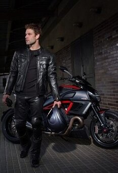 4SR Rebel 2-Pánská kožená moto kombinéza, dvoudílná