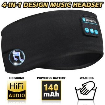 Powerway Bezdrátová spací sluchátka s čelenkou a maskou na o