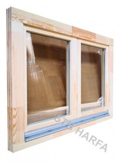 Dřevěné Euro okno 120x90 dvoukřídlé