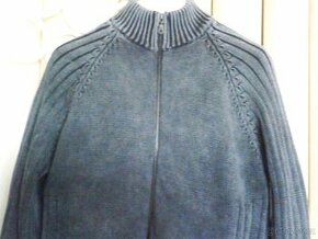 Šedý svetr na zip unisex