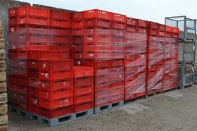 Přepravky řeznické plastové červené E2 - 500 kusů