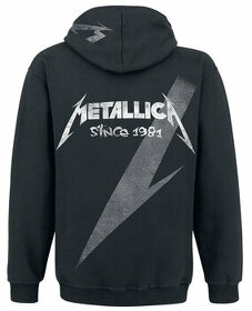 Mikina s kapucí na zip černá Metallica