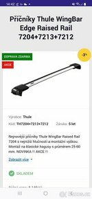 Pricniky thule wingBar edge raised Rail 7204+7212+7213+ - 1