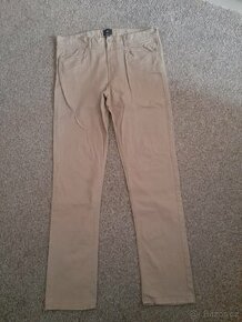 Pánské plátěné kalhoty-béžové H&M vel.32/32.