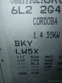 Seat Cordoba 2003 BKY/Ibiza 2006 BXW 63 kw