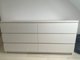 Komoda malm bila 6 zasuvek - 1