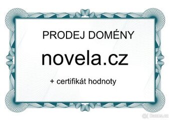 novela.cz – Doména na prodej s certifikátem hodnoty - 1