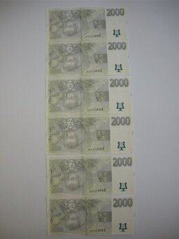 Bankovky 2000 Kč - Série D70