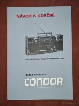 Dokumentace radiomagnetofon Tesla Condor