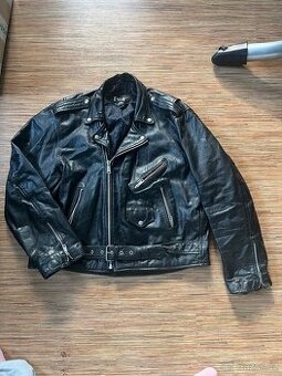 Pánská kožená motorkářská bunda