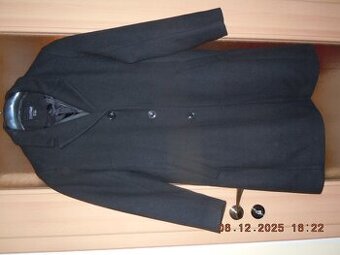 Kabát černý 3/4 flauš  42/44