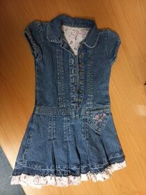 Riflové šaty vel. 104, 110, 116