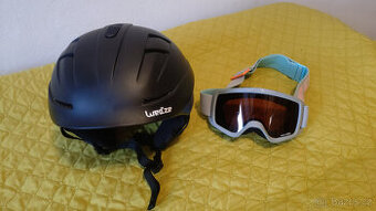 lyžařská helma + brýle