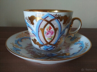 starožitný šálek s podšálkem 6