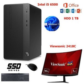PC SET HP,SSD,HDD 1TB,LED 24,W11,záruka