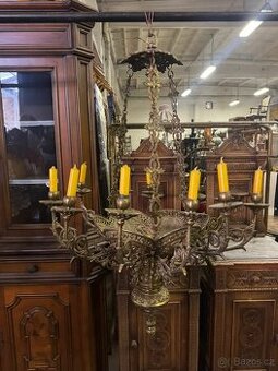 12 ramenný bronzový historický lustr (144035)