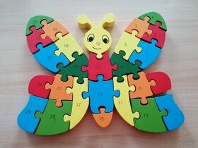 Dřevěné puzzle motýl