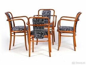 Židle, křesílka TON, návrh J Hoffman, 4ks - 1