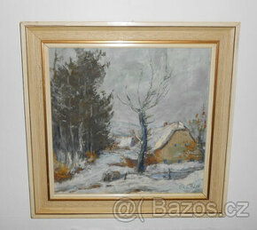 Zima na vesnici, VÝBORNÝ malíř Oskar Hájek