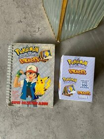 Originální Pokémon album + nerozbalené samolepky z roku 1999