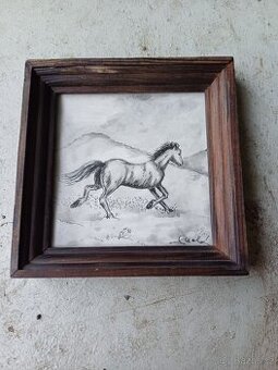 OBRÁZEK KONĚ (12x12 cm) - 1