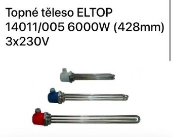 Topné těleso ELTOP 14011/005 6000W (428mm) 3x230V