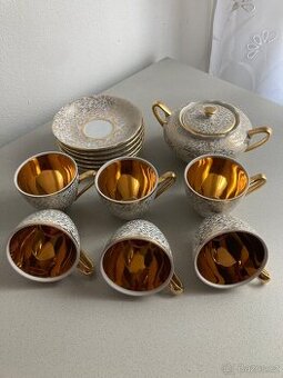 Retro porcelánová sada, kávová sada, Czechoslovakia