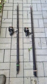 Prodám 2x Prut Mivardi, 2x naviják alcon capr MK2