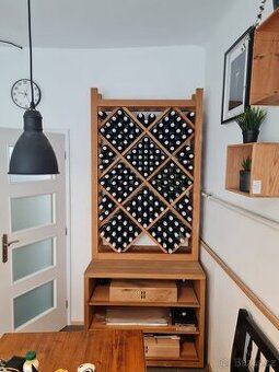 Regál, židle, stůl vše kvalitní dřevo