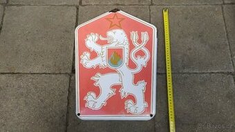 Stará smaltovaná cedule státní znak ČSSR