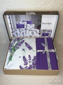 Celá sada s prostěradlem levandule