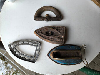 Staré žehličky 2ks, stará žehlička, starožitná žehlička