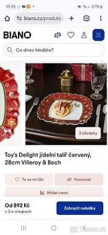 Toy's Delight jídelní talíř červený, 28cm Villeroy & Boch