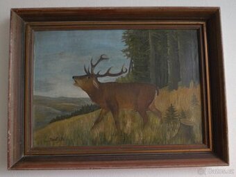 Obraz s motivem myslivost,