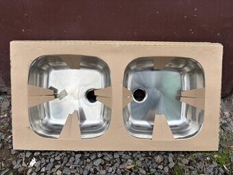 Dvojitý nerezový dřez Alpha 20 vestavný kuchyňský kvalitní