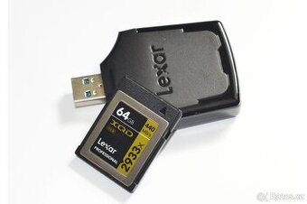 LEXAR professional 64GB 2933x XQD + LEXAR XQD čtečka