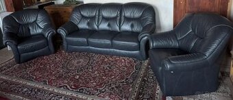 Luxusní kožená sedací souprava 3+1+1,5985