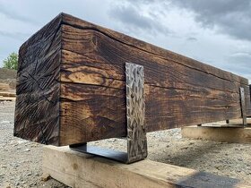 Dřevěná lavice venkovní masiv