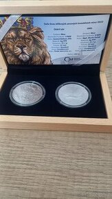 Sada dvou stříbrných uncových mincí Český lev a orel - 1