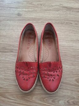 Červené baleriny / espadrilky Lasocki, vel. 38