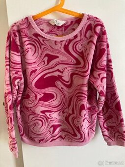 H&M růžová mikina chlupatka 134/140 cm dívčí