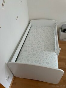 Dětská postel 80x160, roštem a matrací - zánovní
