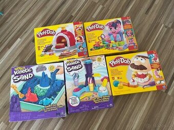 Sada kreativních hraček – Play-Doh a Kinetic Sand (5 ks) – p