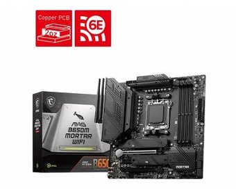 MSI MB Sc AM5 MAG B650M MORTAR WIFI, AMD B650, 4xDDR5, 1xDP