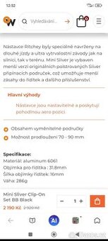 Triatlonové nástavce Ritchey