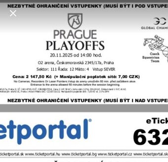 Vstupenky Prague playoffs Global Champions